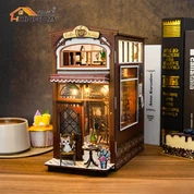 Kohv maja raamat nook miniatuur nukumaja
